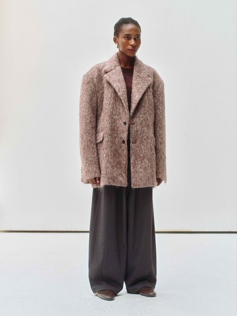 Velin Wool Fuzzy Blazer